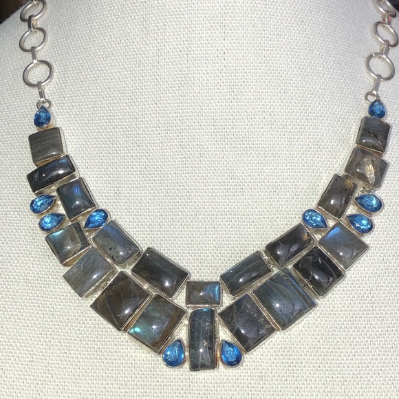 Deep Blue Labradorite & Blue Quartz Gemstones (279.68 cts) Necklace